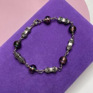 💛 925 Murano Glass Bead Bracelet